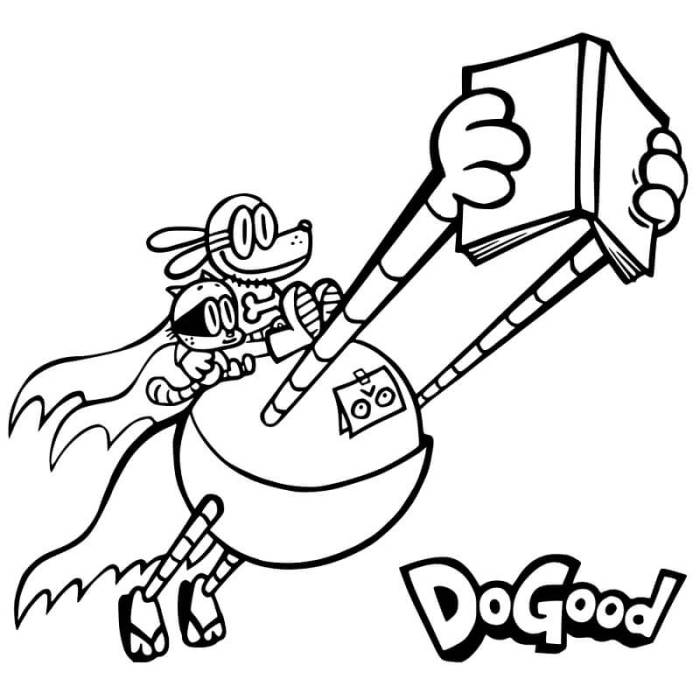 Dog man coloring book